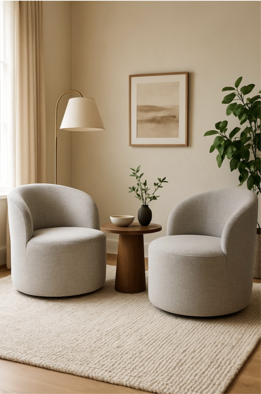 STELLA SWIVEL CHAIR - ASH CLOUD - Image 4