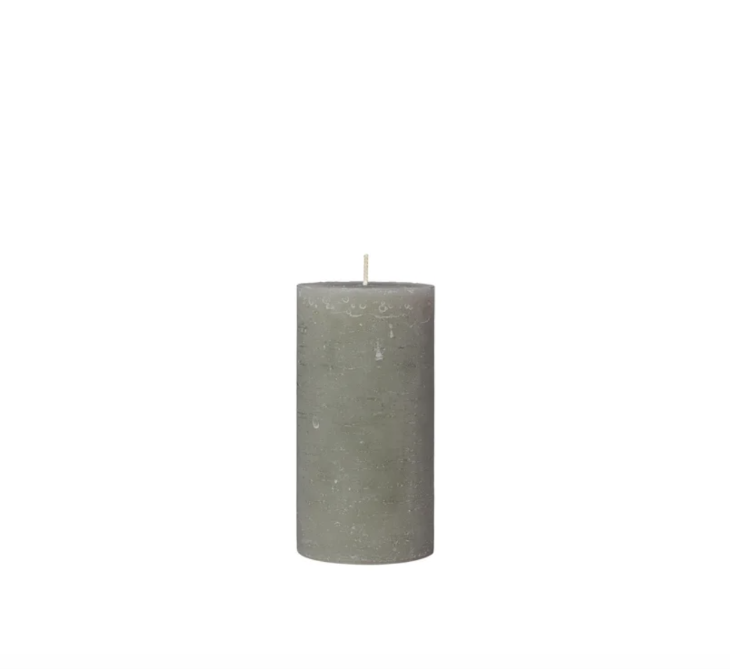 BROSTE Candle Pillar H135 - Grape Leaf Green