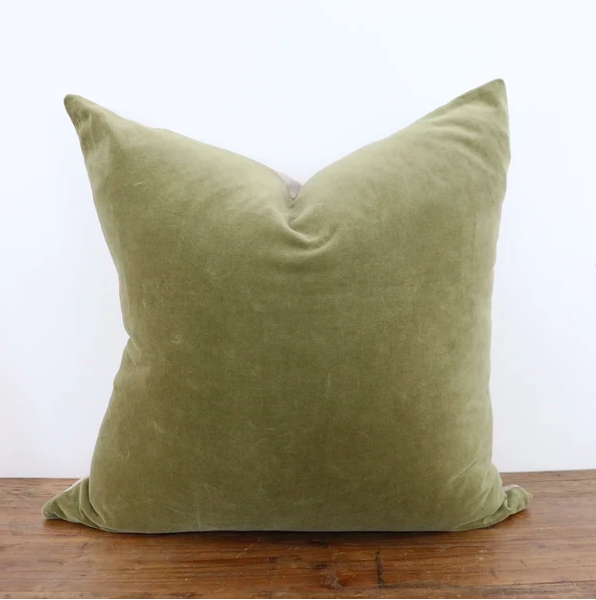 Sage Green Velvet Cushion
