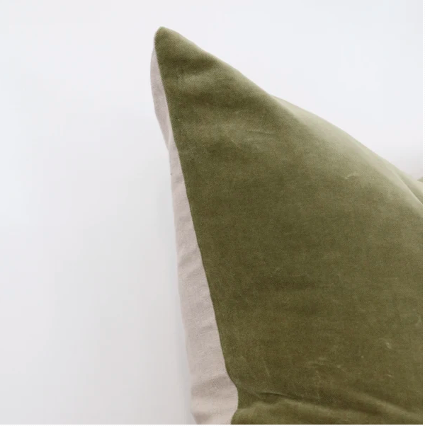Sage Green Velvet Cushion - Image 2