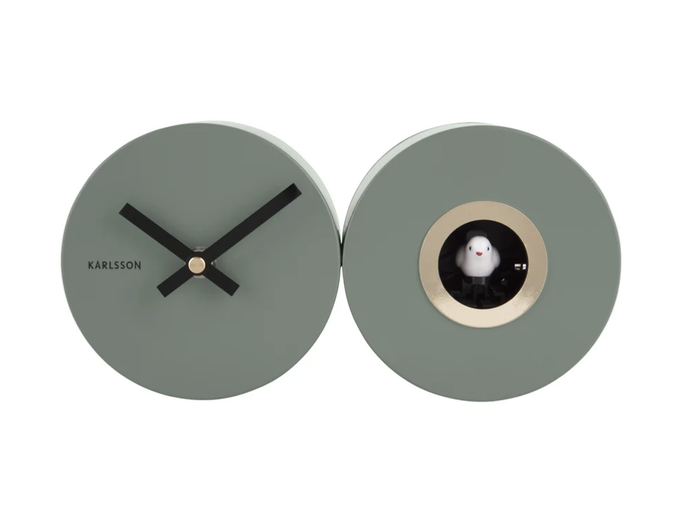 Duo Cuckoo Clock - Matte Green