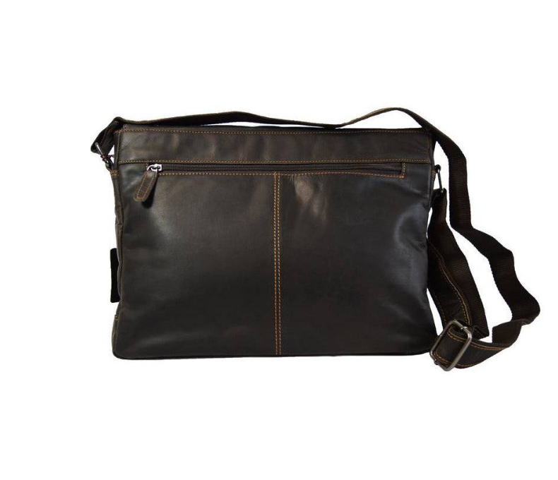 Leather Shoulder Laptop Bag Gent - Brown - Image 2