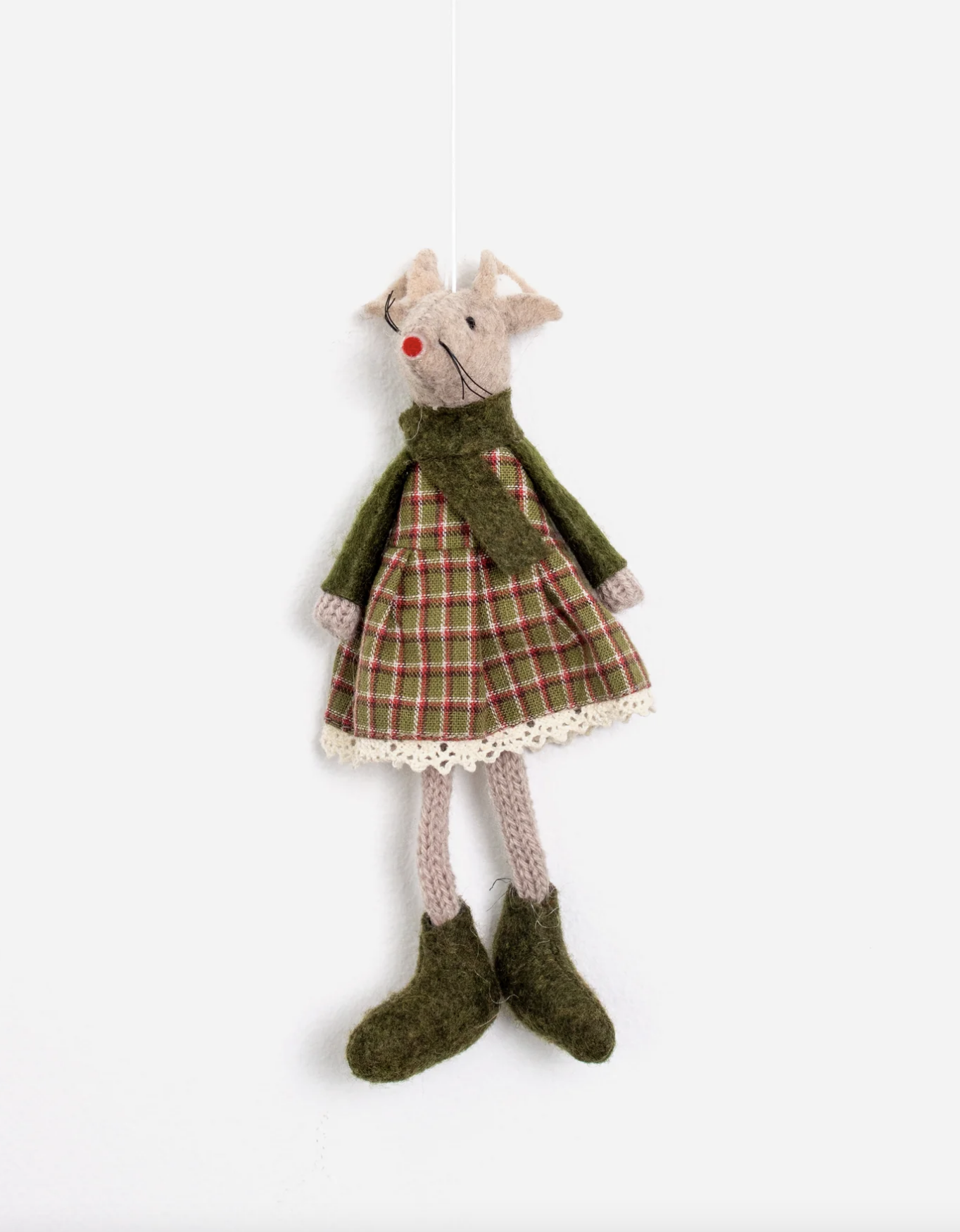 Green Tilly Mouse Hanging