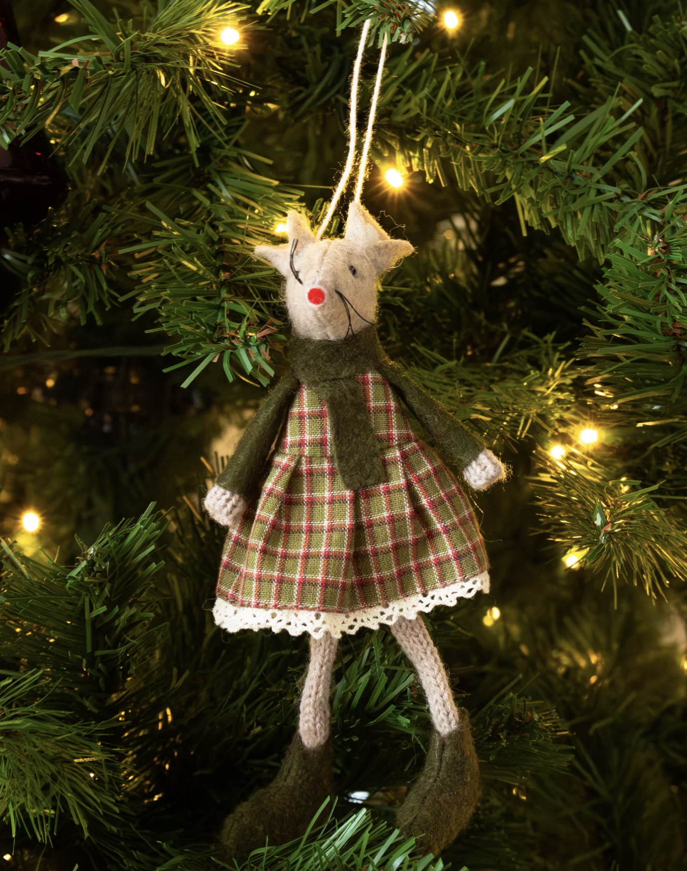Green Tilly Mouse Hanging - Image 2