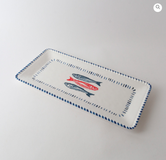 Melamine Nautical Sardine Rect Platter