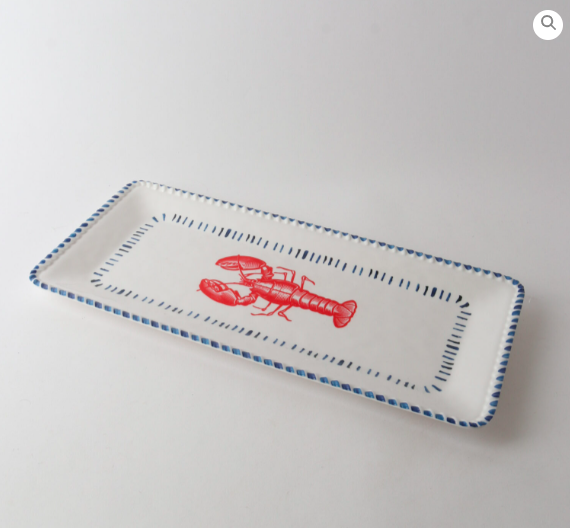 Melamine Nautical Lobster Rect Platter