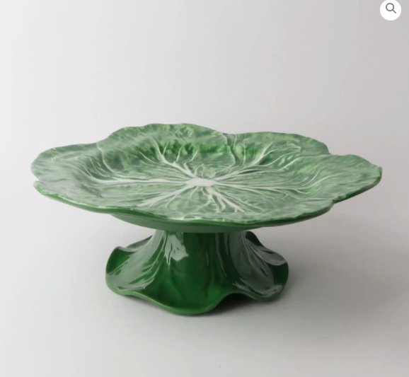 Melamine Cabbage Cake Stand Green