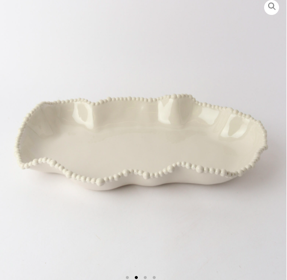 Melamine Pearl Serving Dish Sand - Image 2