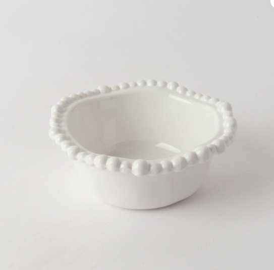 Melamine Pearl Snack Bowl 12cm White