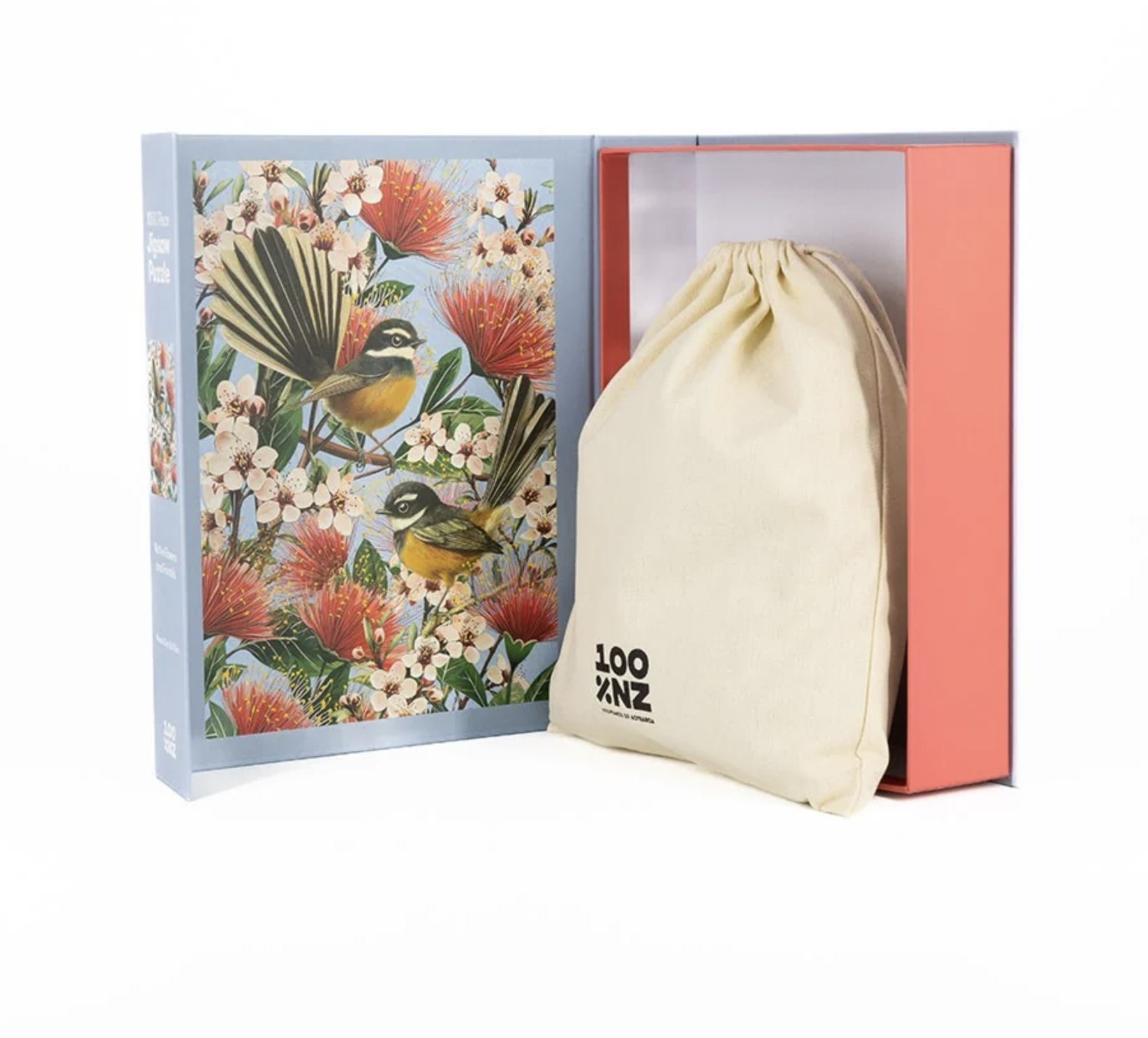 Native Flowers and Chatty Fantails Jigsaw Puzzle - Image 2