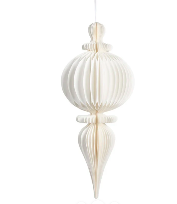 Papier Cupola Hanging Decoration in Off White, 80cm
