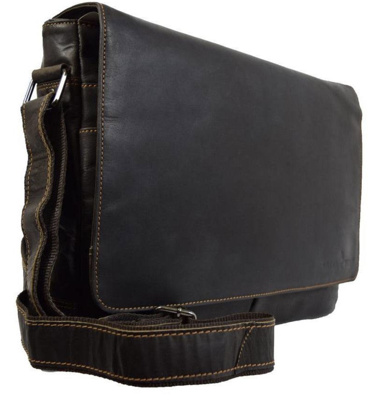 Leather Shoulder Laptop Bag Gent - Brown - Image 5